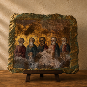 The Byzantine fresco Five Saints