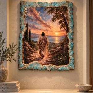 Jesus Christ Walking towards the Galilean sea